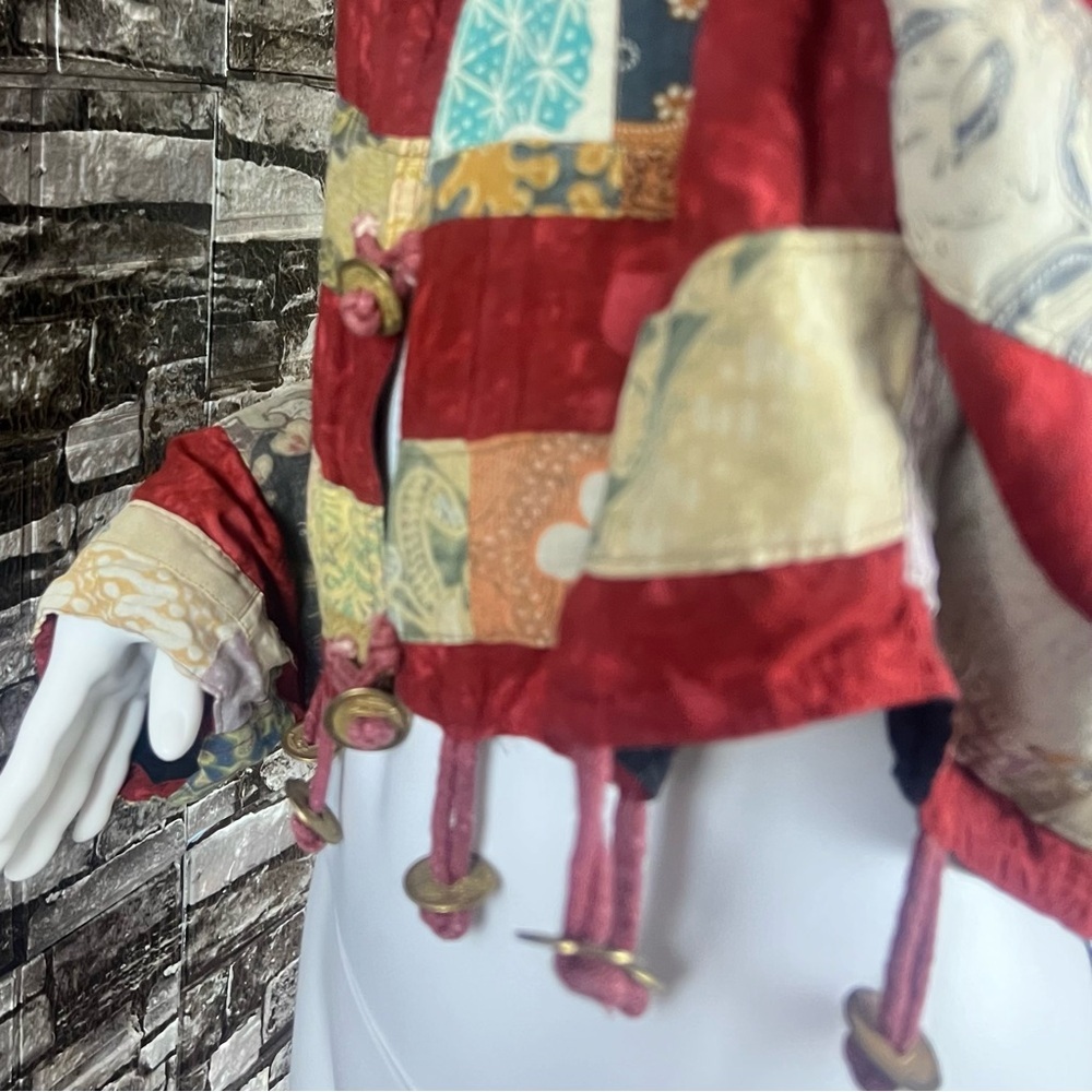 Vintage Vibrant Patchwork Jacket With Unique Butt… - image 3